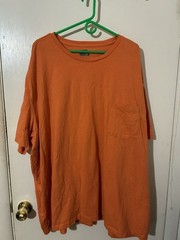 Foundry Supply Co. Adult 5XL Orange 100% Cotton T-Shirt w/ Front Pocket