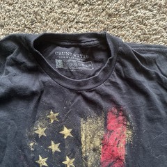 Grunt Style This We’ll Defend Black American Flag Graphic Tagless Tee L