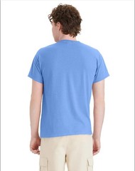 Hanes 5170 5XL EcoSmart Crewneck Short Sleeve Tee Pit to Pit 31″ Carolina Blue