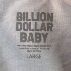 Billion Dollar Baby Men’s Size Large White Blue Logo Short Sleeve Tee NWT