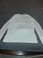 Calvin Klein Jeans Men’s White XL Long Sleeve Crew Neck Logo Graphic T-Shirt