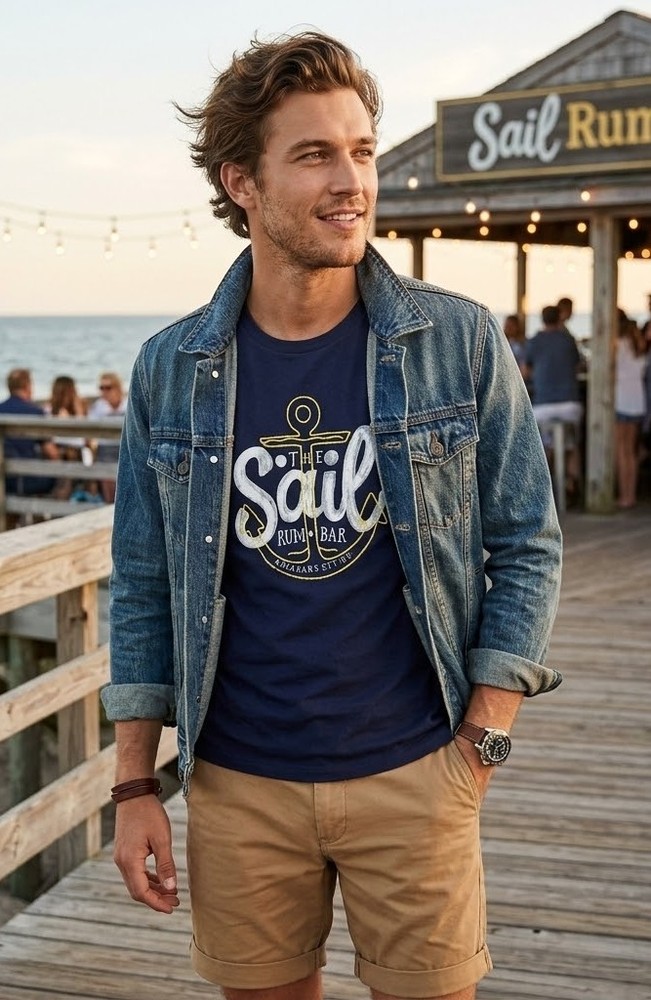 NWT J.CREW Men’s Navy Sail T-Shirt Small S