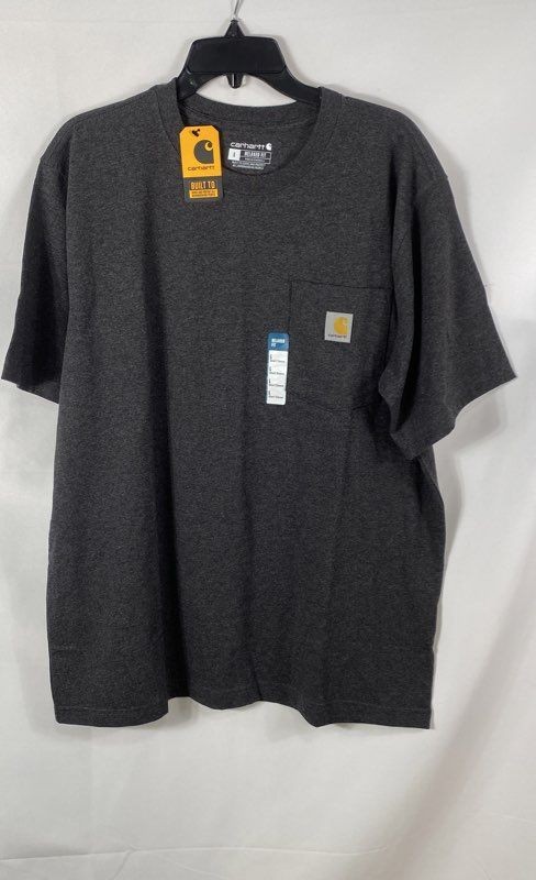 Carhartt Men’s Carbon Heather Grey Relaxed Fit Pocket T-Shirt NWT Sz L