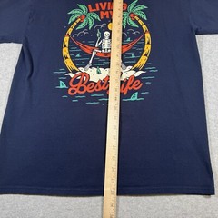 DOM Shirt Adult Large Black Streetware Artist Skeleton Casual Island Mens
