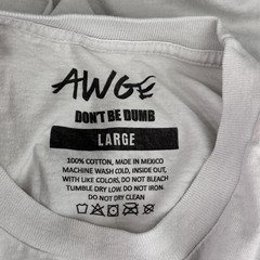 AWGE Shirt Mens Large We Love Our Customers Heart Tee Streetwear ASAP Rocky