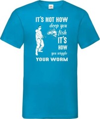 Fishing Wiggle Your Worm Humour Novelty T Shirt Various Colours And Sizes