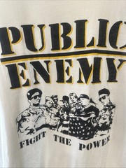 1990’s Vintage Public Enemy “Fight The Power” Chopped XL 23×24.5 Boxy S.Stitch