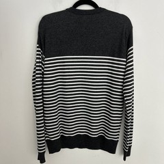 Weiv Los Angeles “Freddie” Men’s M Gray White Striped Long Sleeve Comfy Soft