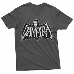 Gothic Bat Wing Crest Lady Retro Horror Art T-Shirt