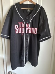 Vintage The Sopranos Tony #1 Black Baseball Jersey Size XL HBO Exclusive