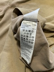 Allsaints Kyan Vintage Wash Organic Cotton Ribbed Collar S/S Crewneck T-Shirt SM