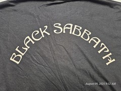 Black Sabbath Rock Band Asian Size XL Shirt Black Front And Back Print