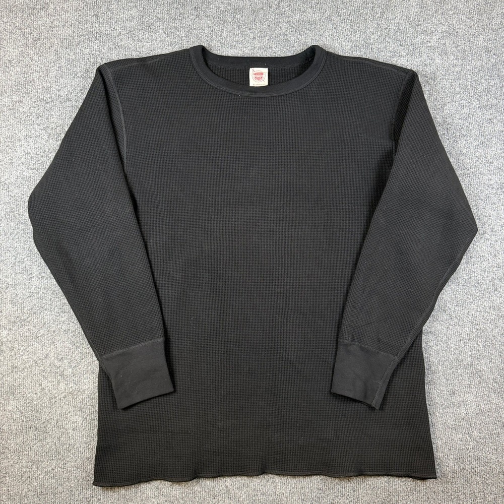 Bronson MFG Non Stock Thermal Shirt Mens 2XL Black Waffle Knit Heavy Cotton