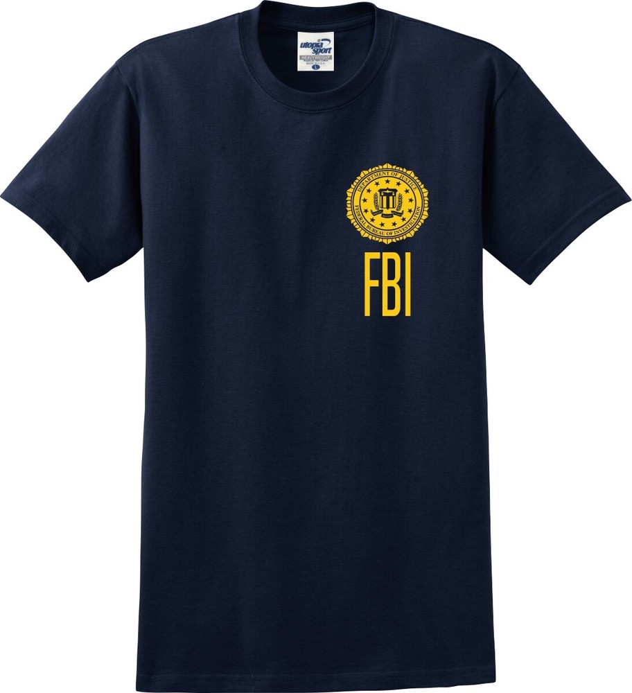 FBI Left Chest Seal Federal Burgeau of Investigation Unisex T-Shirt (S-5X)