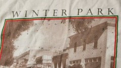 WINTER PARK Street Scene Circa 1938 Collectors Series #4 Beige T-shirt, Sz L