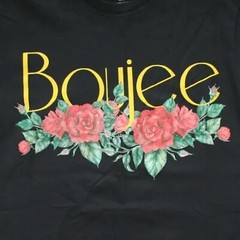 Boujee Flower Graphic Print Men’s Black Short Sleeve T-Shirt – NWT