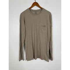 Kuhl Wildfibre Mens Large Tan Organic Cotton Long Sleeve Pocket T-Shirt