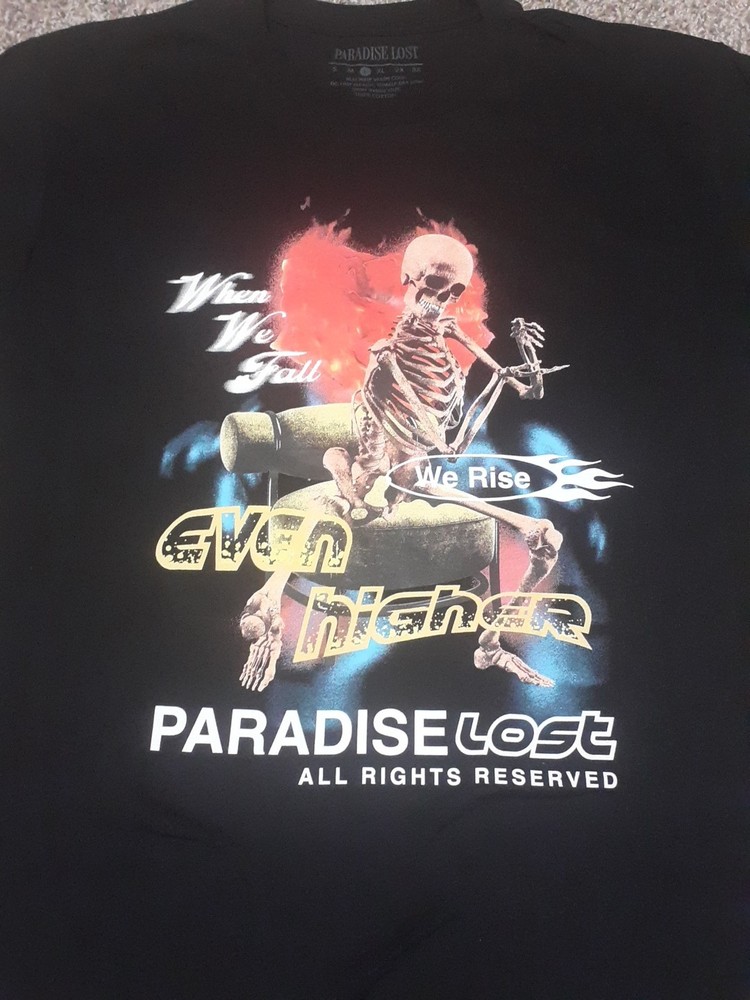 New Men’s Size Large Graphic Print Short Sleeve T-Shirt Paradise Lost Free Ship!