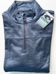 Costa Del Mar Tech Harbor Fleece 1/4 Zip Pullover Fleece – Size L Blue