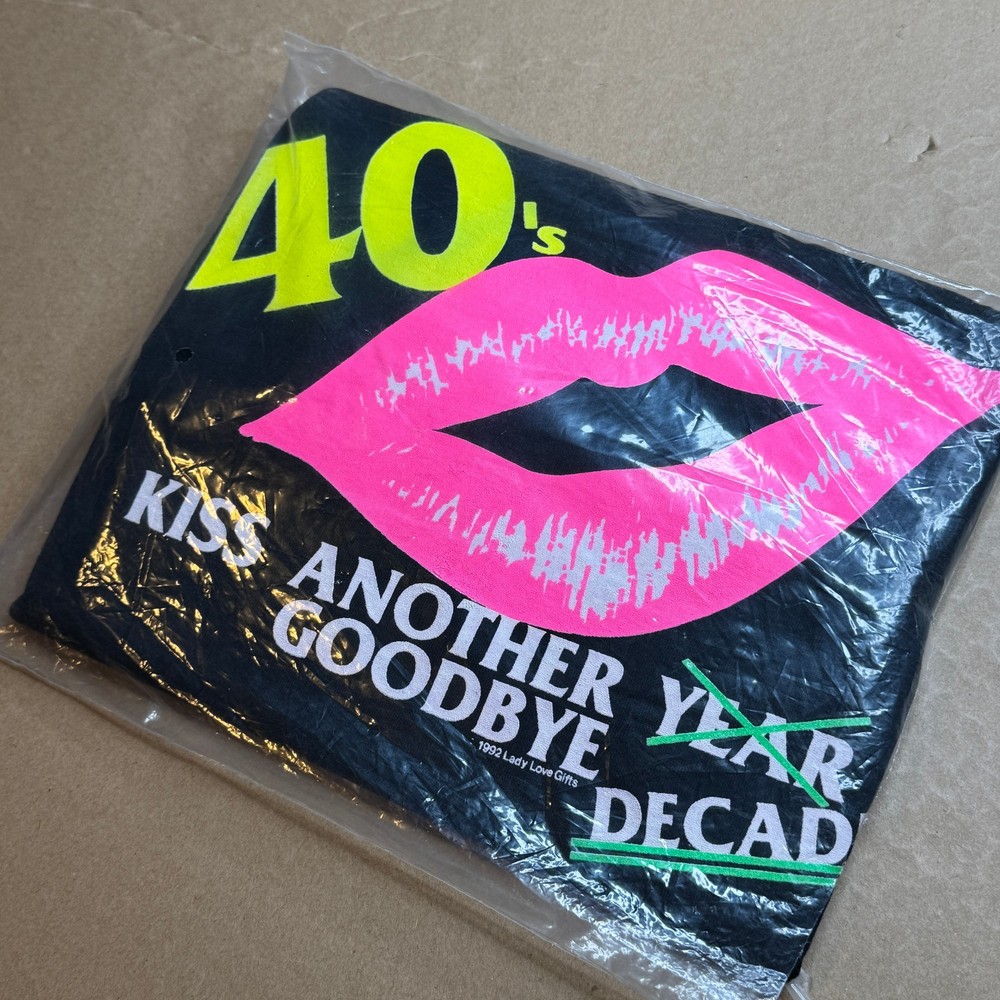 VTG Fruit Of The Loom Best XL 1992 40s Kiss Another Decade Goodbye NOS