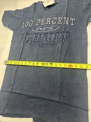 Vtg USA 90s 100% Satisfaction Guaranteed Pepsi T-Shirt S M Embroidered Blue ￼