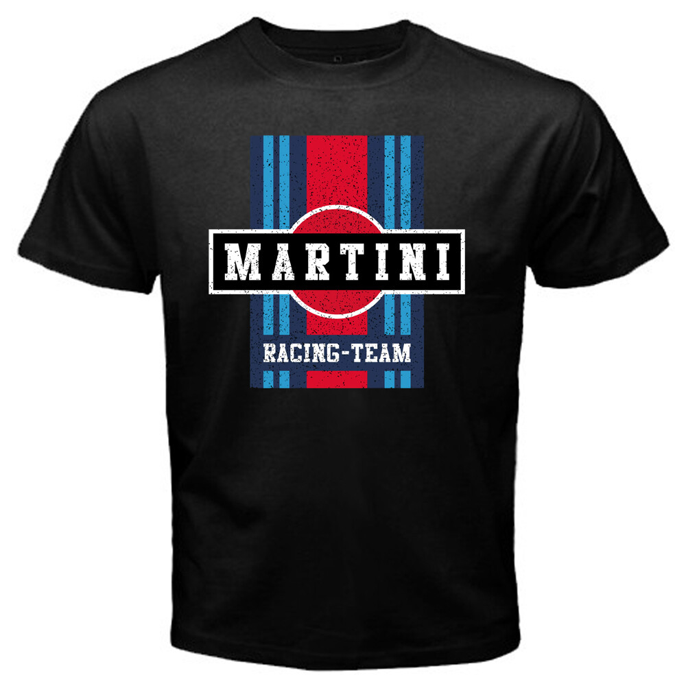 Martini Racing Team Men’s Black T-Shirt Size S to 5XL