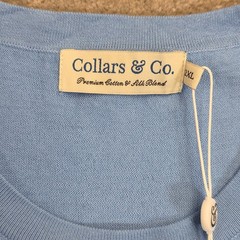 Collars and Co Men’s Lucca Luxury Touch Soft Cotton Silk T-Shirt Size 2XL Blue