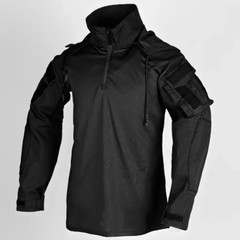 Tactical Combat Shirts Men Long Sleeve Breathable T-Shirt Camo Hooded Quick-Dry