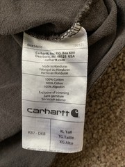 Sun Faded Distressed Carhartt K87-DKB Pocket T-shirt Workwear Size XL