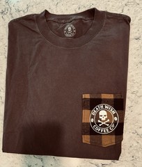 Death Wish Coffee Co Men’s T-shirt Scarecrow Flannel Pocket XL Ltd Release