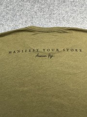 American Yogi OD Green Soldier Surfer Peaceful Warrior Shirt Manifest Your Stoke