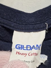 Gildan Mens Large Navy Blue Top Novelty Fathers Day Tribute Family Fits Like Med