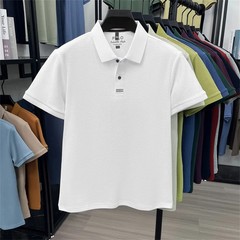 100% pure cotton short sleeve polo shirt high-quality brand solid color business