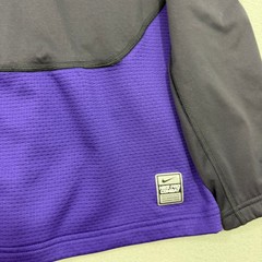Nike Pro Combat Shirt Mens Large Purple Gray Fitted Hyperwarm Shield Performance