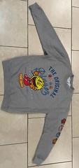 Brisco Brands PACMAN Original Player Sweater Gray Size Medium VGC Arcade Games