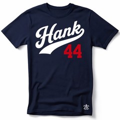 HANK 44, Baseball HOF themed Pre-Shrunk Ring Spun Cotton T-Shirt