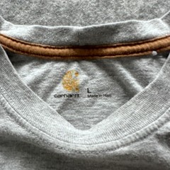 Carhartt Shirt Mens Large Gray Plain Logo Tagless Workwear Basic Tee Casual