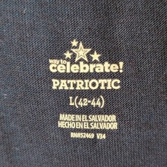 Way To Celebrate Mens Patriotic Muscle Tee Navy Blue Eagle Skull Graphic L 42-44