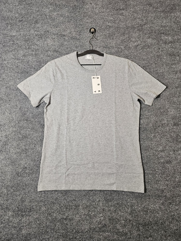 ASKET T-Shirt Gray Premium Organic Cotton Size Large Long Basic Crewneck
