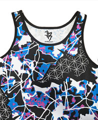 Summer Men’s Festival Tank Top Psychedelic Outfit, Party Shirt S,M,L,XL