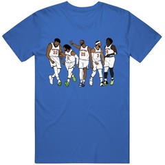 NEW YORK TRENDING Jalen Brunson KAT Og Mikal Bridges N.Y Hart T Shirt