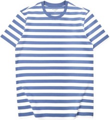 Mens Short Sleeve Striped T Shirt Casual Cotton Stretch Tee for Summer Layering
