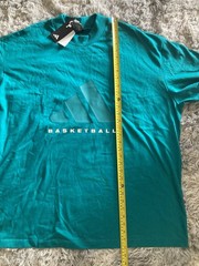NEW Men’s Adidas Basketball Heavyweight High Neck TShirt Sz XL Teal Blue/Green