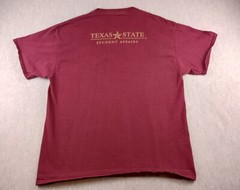 Texas State University Bobcats T Shirt Adults XL Maroon Bobcats Care