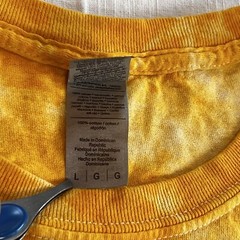DRIP T-Shirt Men’s LARGE Yellow Tie Dye Rose Smiley Face Psychedelic Tokyo Japan