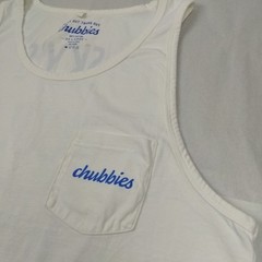 Chubbies Mens XXL Skys Out Thighs Out White Soto Tank Top Graphic Tee Sleeveless