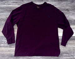 Polo Ralph Lauren Men’s Long Sleeve Maroon Crewneck T-Shirt Size 2XB Big