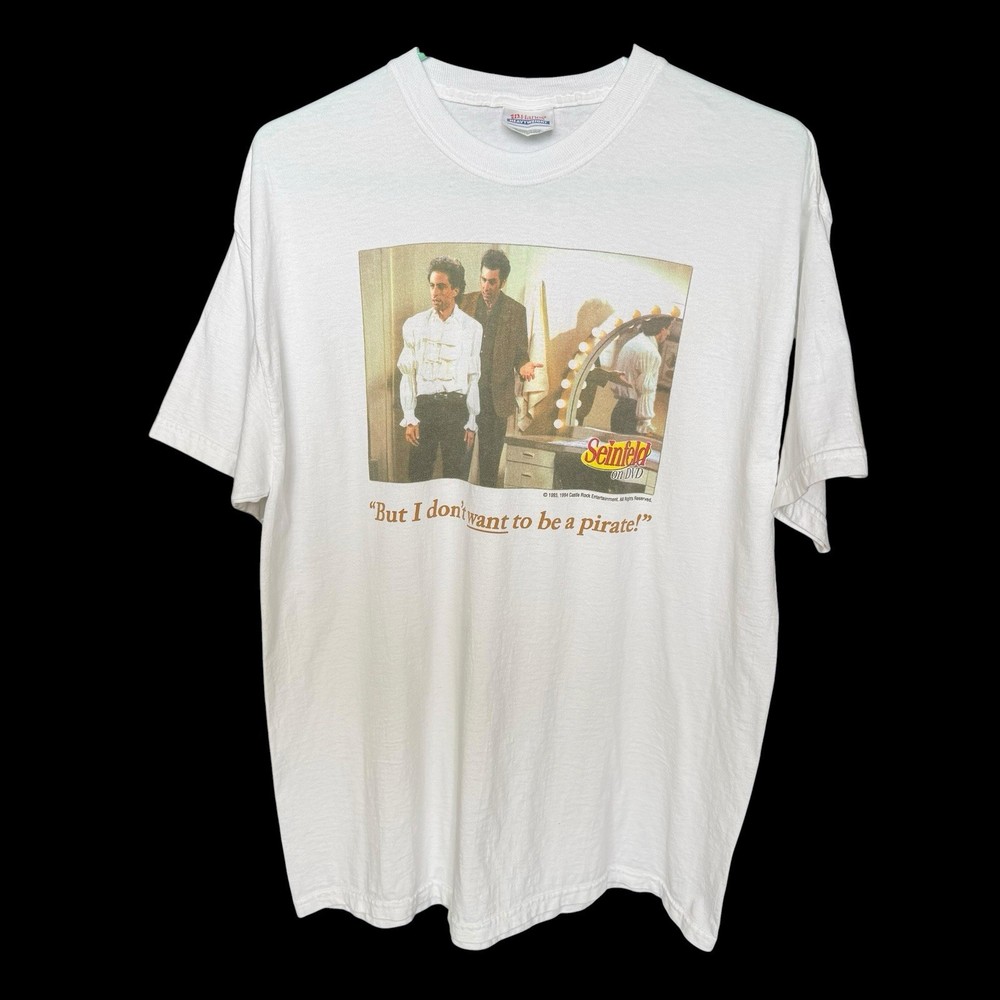 Vintage Seinfeld T-shirt I Don’t Want To Be A Pirate Puffy Shirt Episode Large