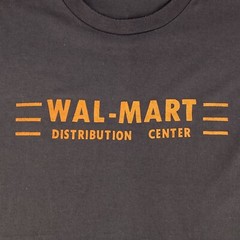 Mens Medium 80s-90s Vintage WALMART Single Stitch Thin Fabric T-Shirt Black Grey