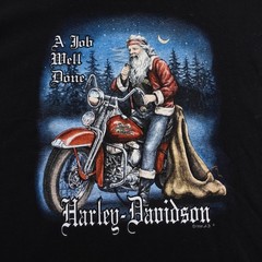 Vintage HARLEY-DAVIDSON 1998 Christmas Santa Shirt Size XXL Job Well Done